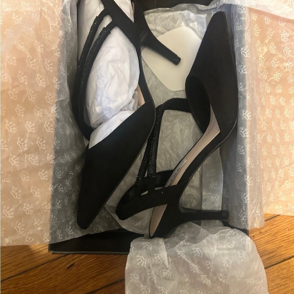 Nina size 8 women’s kitten heel - black glam suede |retails $90 - Picture 8 of 8